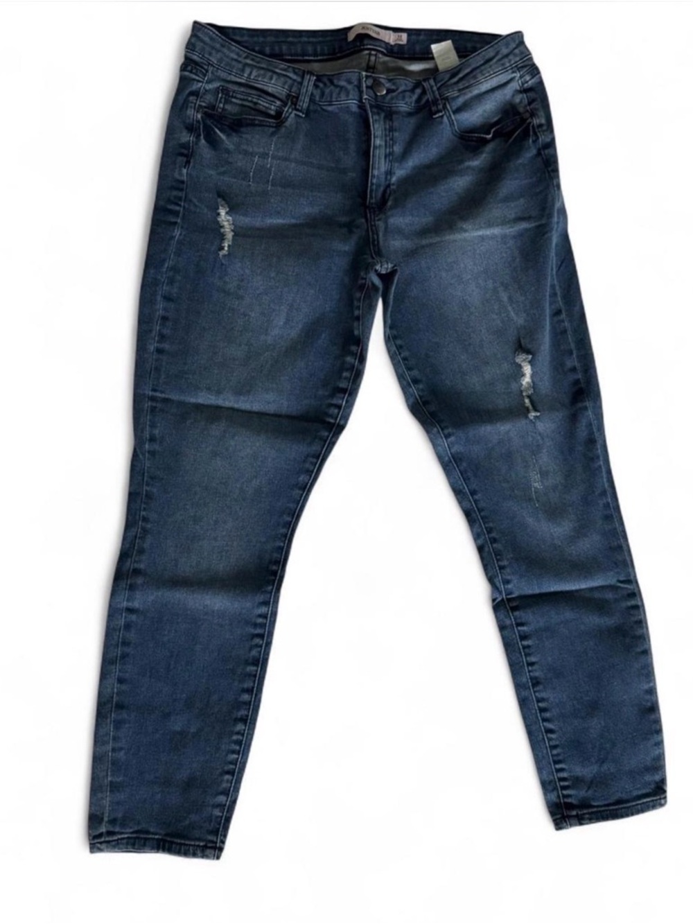 JustFab Dark Indigo Skinny Jeans